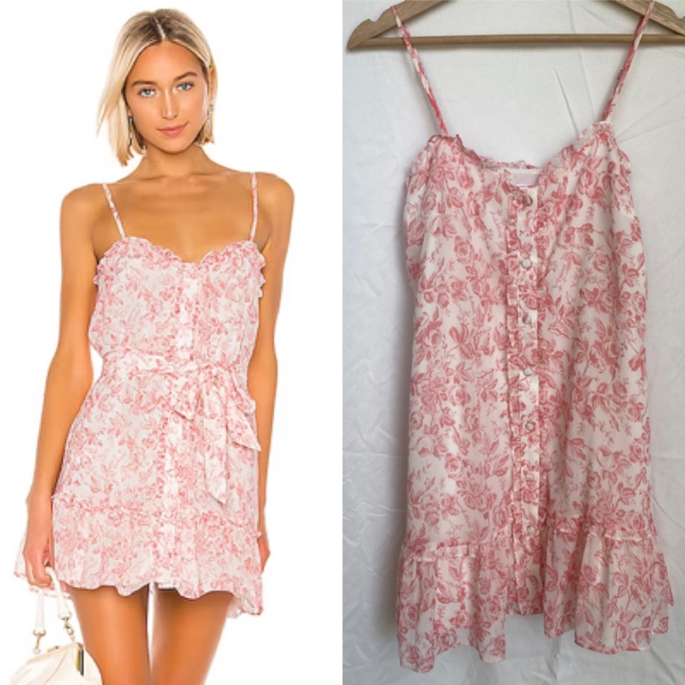 Lovers + Friends Spencer Mini Dress in French Floral Size XXS *No Belt* Revolve
